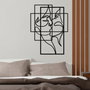 Wallity Accesorio Decorativo de Pared Metal Negro Elegante 70x52cm Obra de Arte para el Hogar
